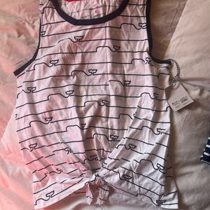 Vineyard Vines for target White and Navy Kids Tank Top